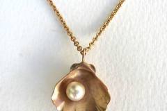 Anhänger Rotgold 750 / Akoja-Perle