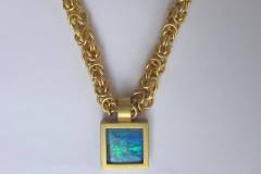 Anhänger Gelbgold 916 / Opal