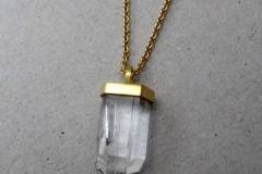 Anhänger Gelbgold 750 / Bergkristall