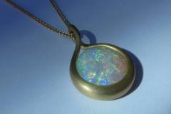 Anhänger Gelbgold 750 / Opal