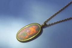 Anhänger Gelbgold 916 / Opal