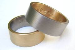 Eheringe Gelb-/Weissgold 750