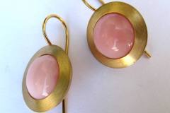Ohrhänger Gelbgold 750 / Pinkopal