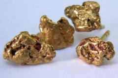 Ohrstecker Gelbgold 750 / Goldnugget