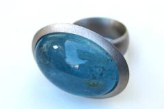 Ring Palladium 950 / Aquamarin