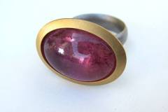 Ring Palladium / Gelbgold 916 / Turmalin