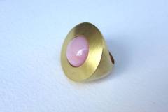 Ring Gelbgold 750 / Pinkopal